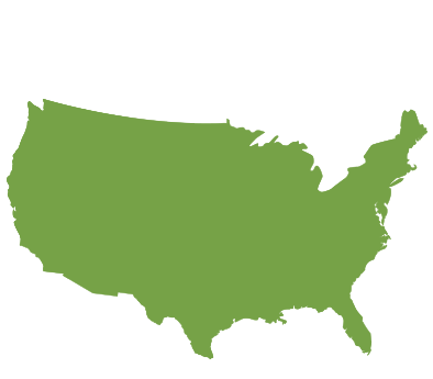 Plain map of USA
